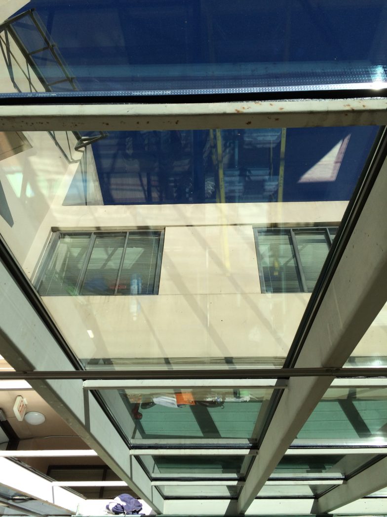 UV protected glass for skylight