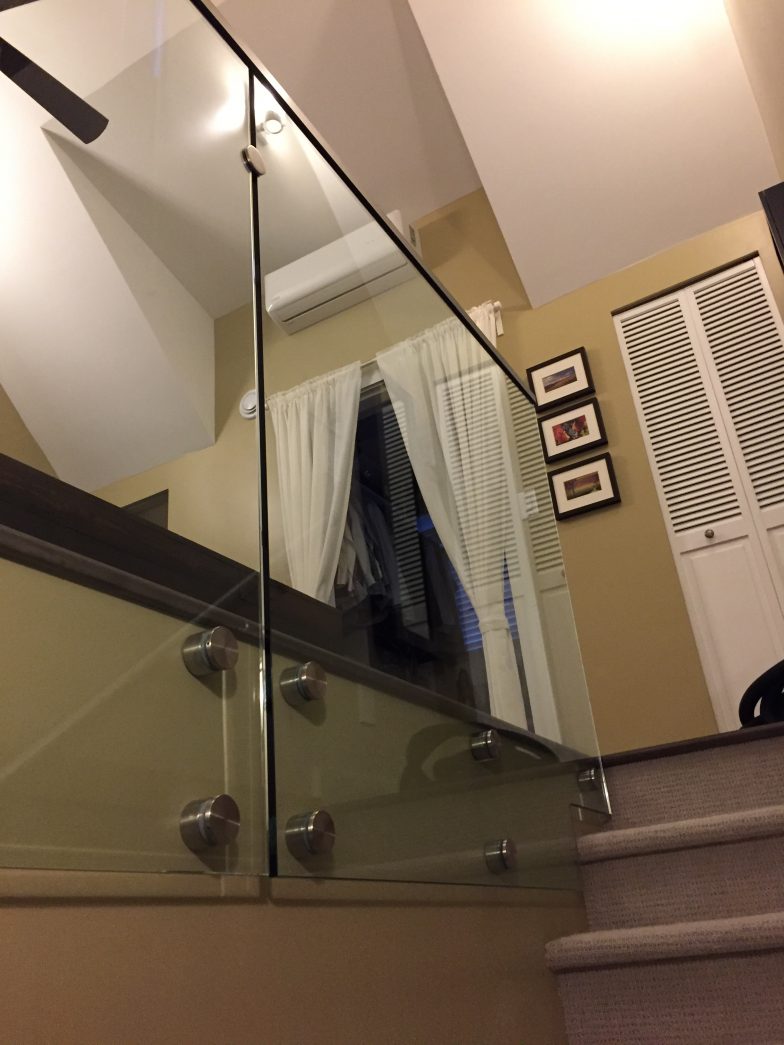 glass railing side bolted